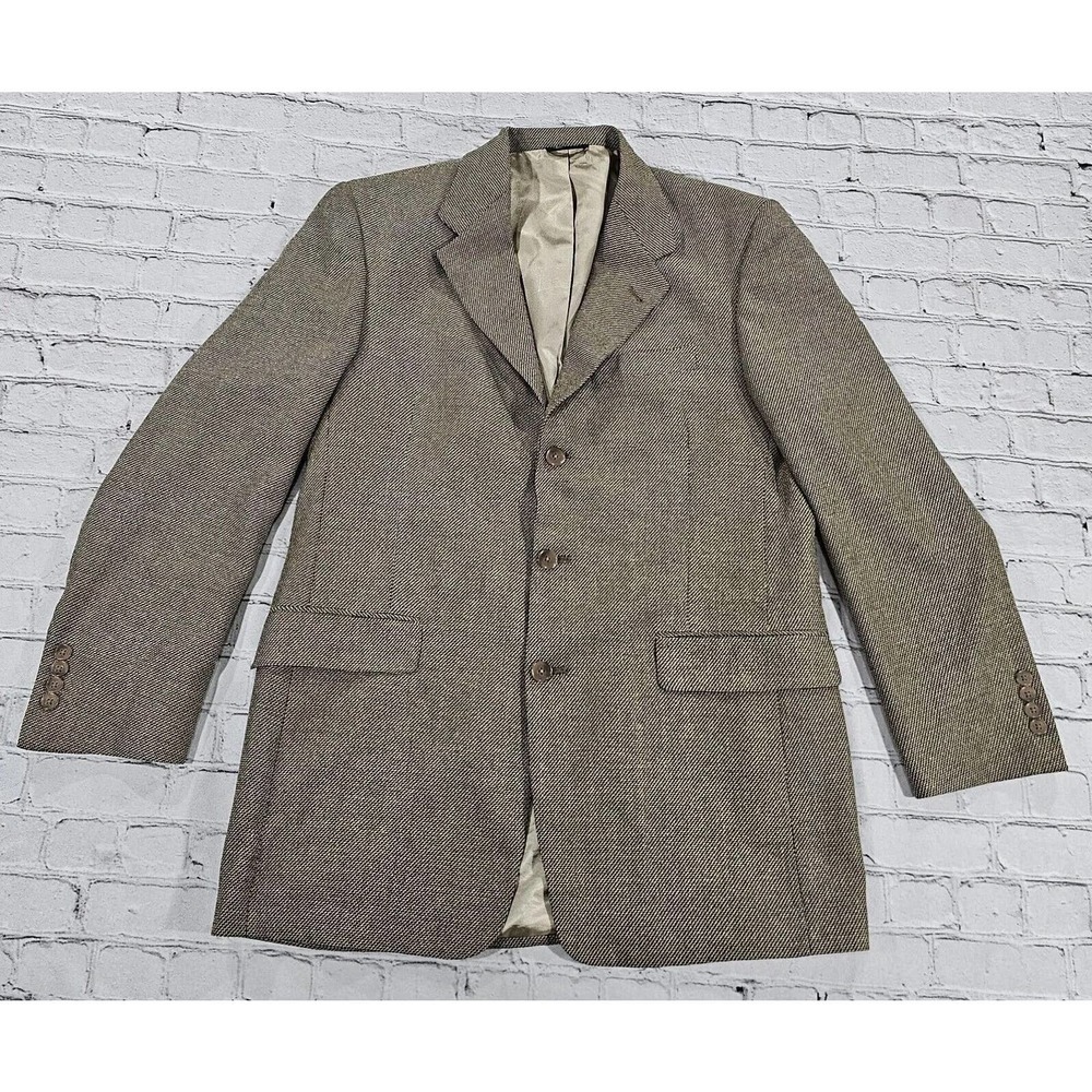 Hart Schaffner Marx Dillards Blazer Sport Coat Jacket Brown Wool MENS SZ 40R
